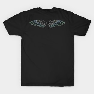 Funny Bird Parakeet Parrot Budgie Wings on Back T-Shirt